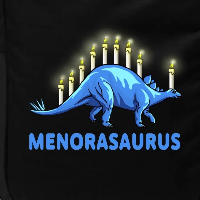 Funny Stegosaurus Hanukkah Dinosaur Menorah Dino Impact Tech Backpack