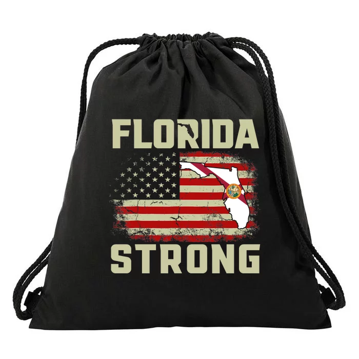 Florida Strong Hurricane Ian Support Florida Drawstring Bag