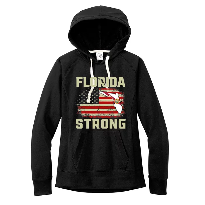 Florida Strong Hurricane Ian Support Florida Women's Fleece Hoodie