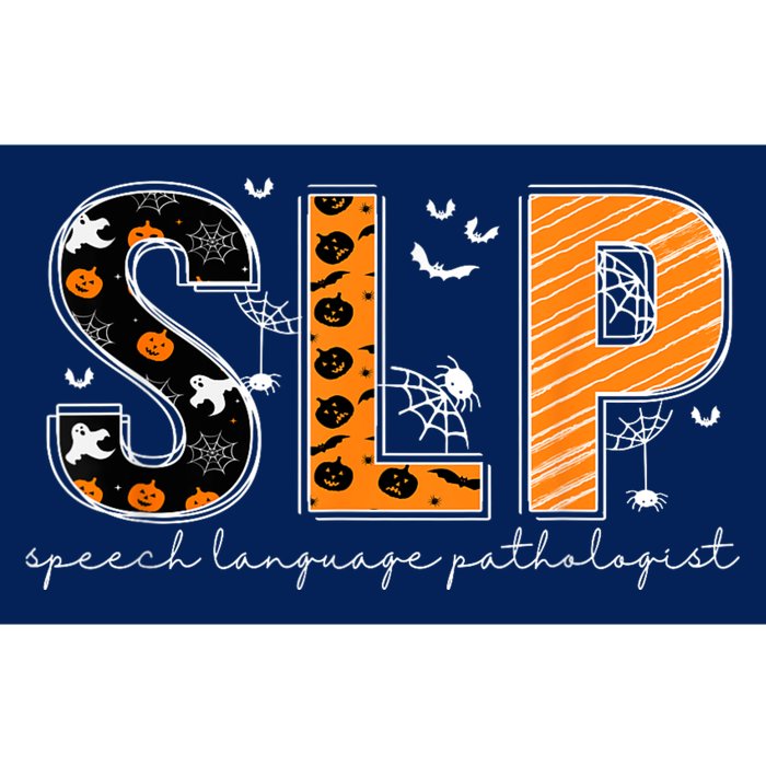 Funny SLP Halloween Costume Pumpkin Fall Skeleton Bumper Sticker