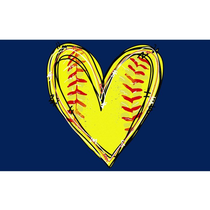 Funny Softball Heart Softball Game Day Softball Mom Lovers Gift Bumper Sticker