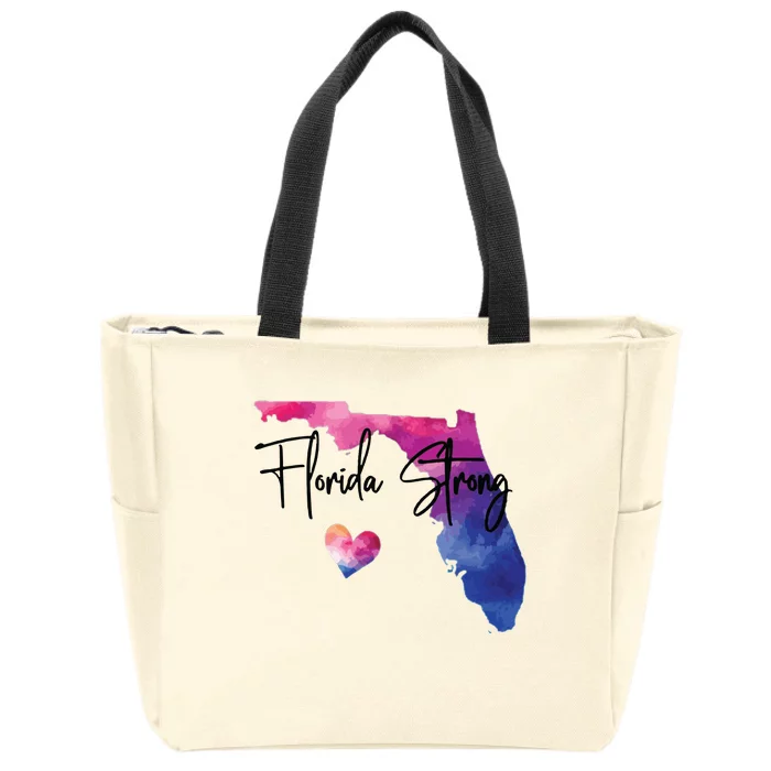 Florida Strong Hurricane Helene Zip Tote Bag