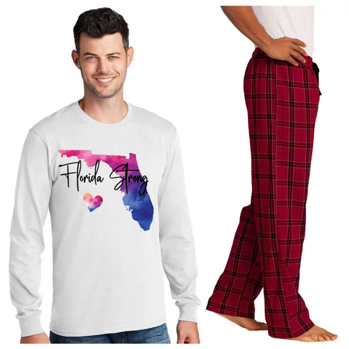 Florida Strong Hurricane Helene Long Sleeve Pajama Set