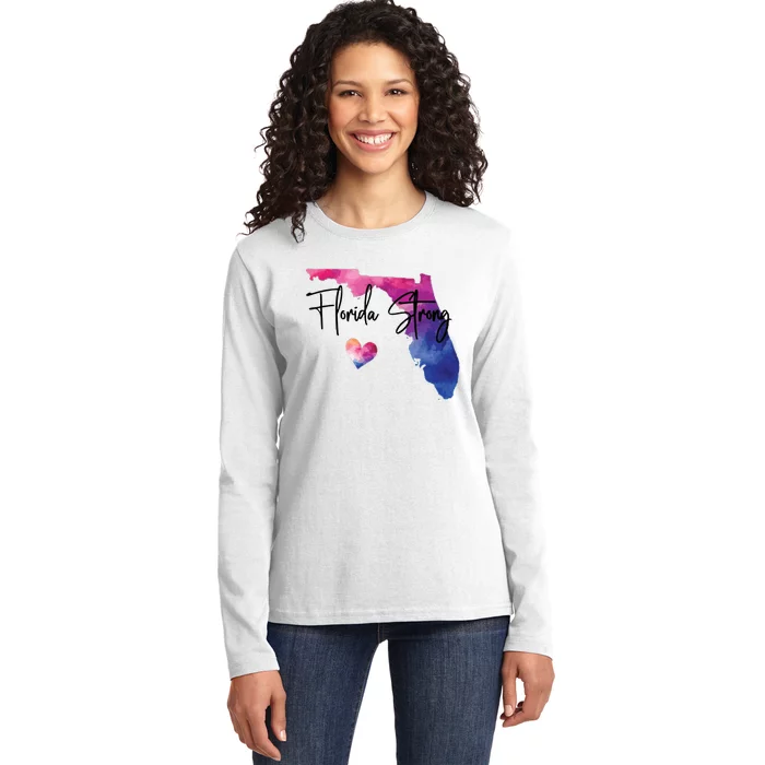 Florida Strong Hurricane Helene Ladies Long Sleeve Shirt