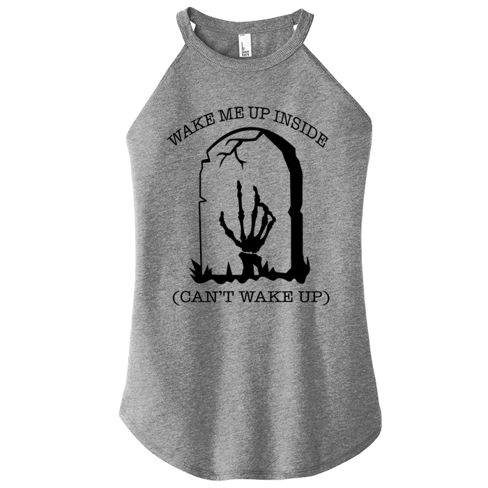 Funny Skeleton Hand Halloween Wake Me Up Inside Vintage Gift Women’s Perfect Tri Rocker Tank