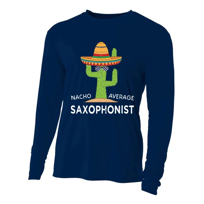 Fun Saxophonist Humor Saying Funny Saxophone Player Cooling Performance Long Sleeve Crew