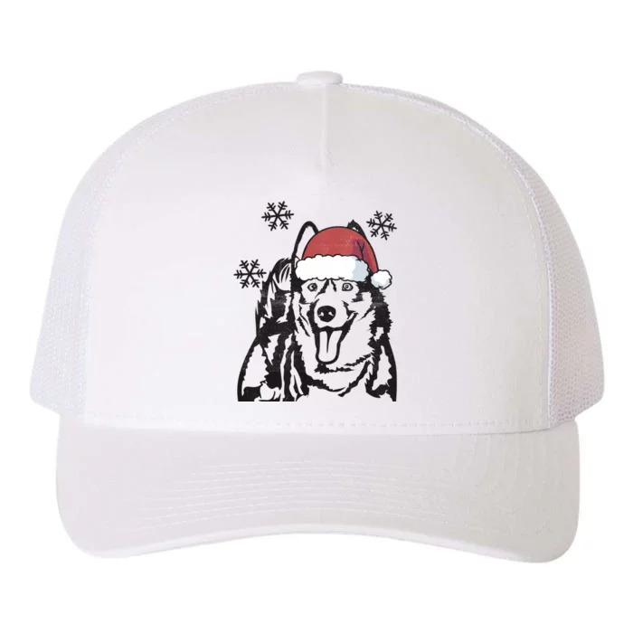 Funny Siberian Husky Christmas Santa Hat Xmas Mom Dad Cool Gift Yupoong Adult 5-Panel Trucker Hat