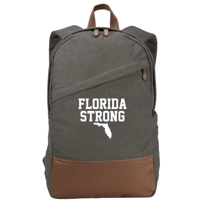 Florida Strong Hurricane Milton Cotton Canvas Backpack