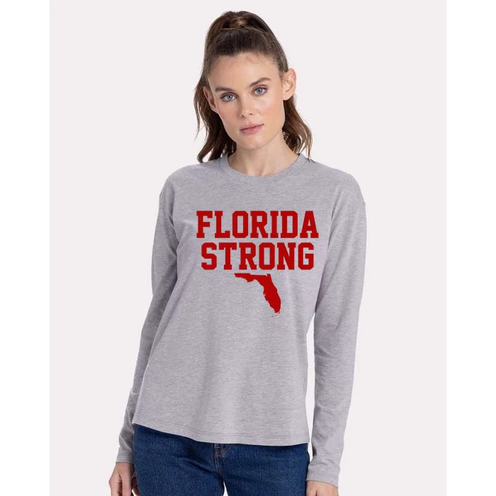 Florida Strong Hurricane Milton Womens Cotton Relaxed Long Sleeve T-Shirt