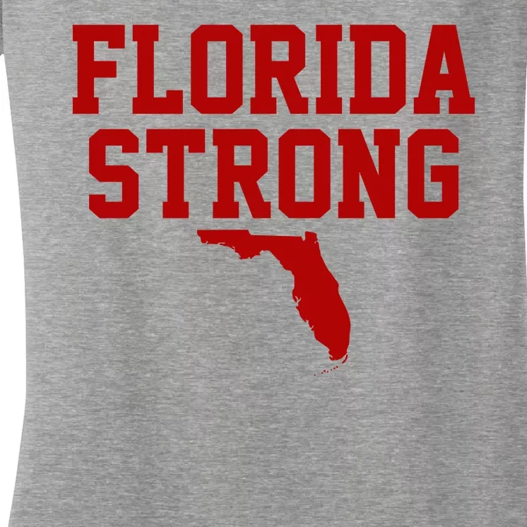 Florida Strong Hurricane Milton Women's V-Neck T-Shirt