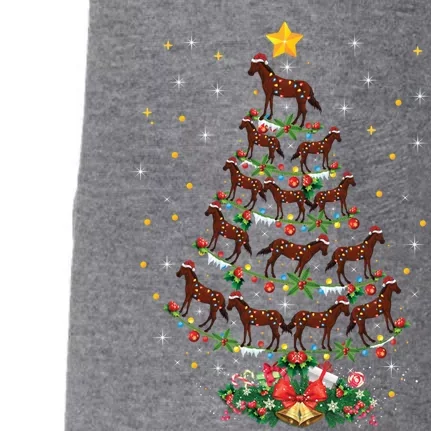 Funny Santa Horses Lover Xmas Gift Horse Christmas Tree Gift Doggie 3-End Fleece Hoodie