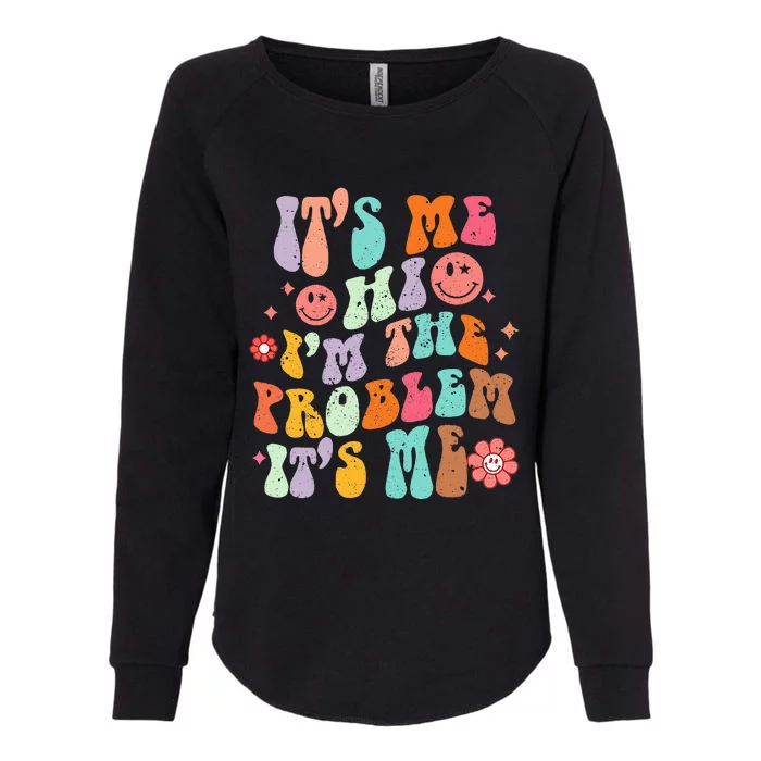 Funny Sarcasm Humor I'm A Problem Retro Groovy Womens California Wash Sweatshirt