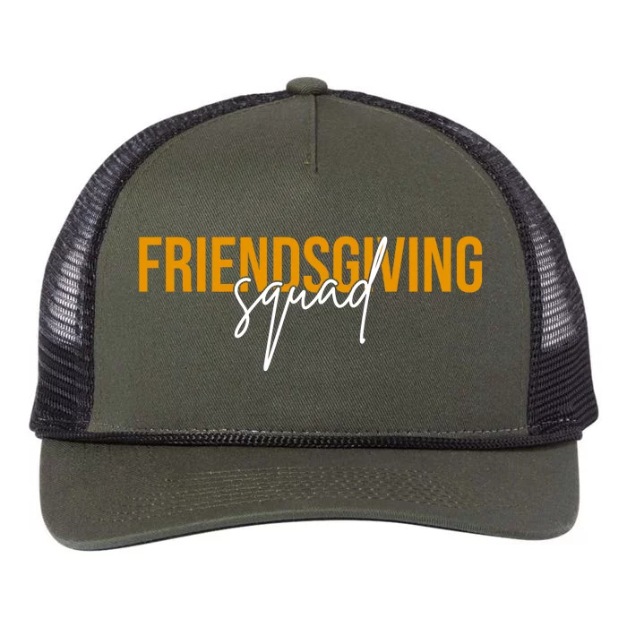 Friendsgiving Squad Holiday Gift Retro Rope Trucker Hat Cap