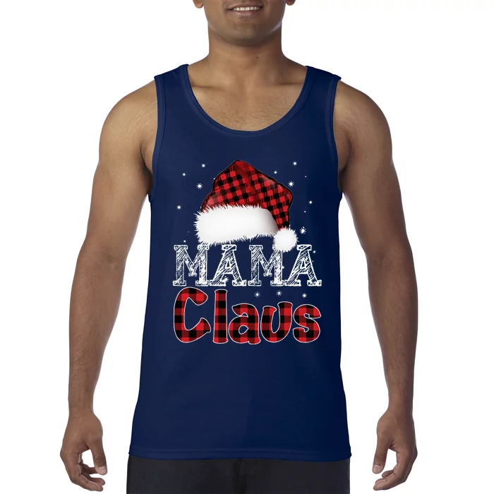 Fun Santa Hat Christmas Costume Family Matching Mama Claus Tank Top