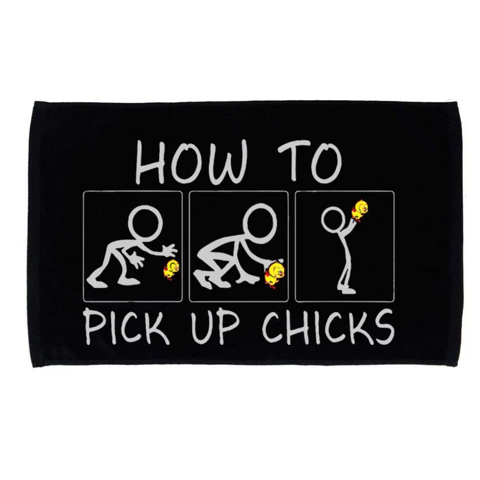 Funny Sarcastic How To Pick Up Chicks Microfiber Hand Towel