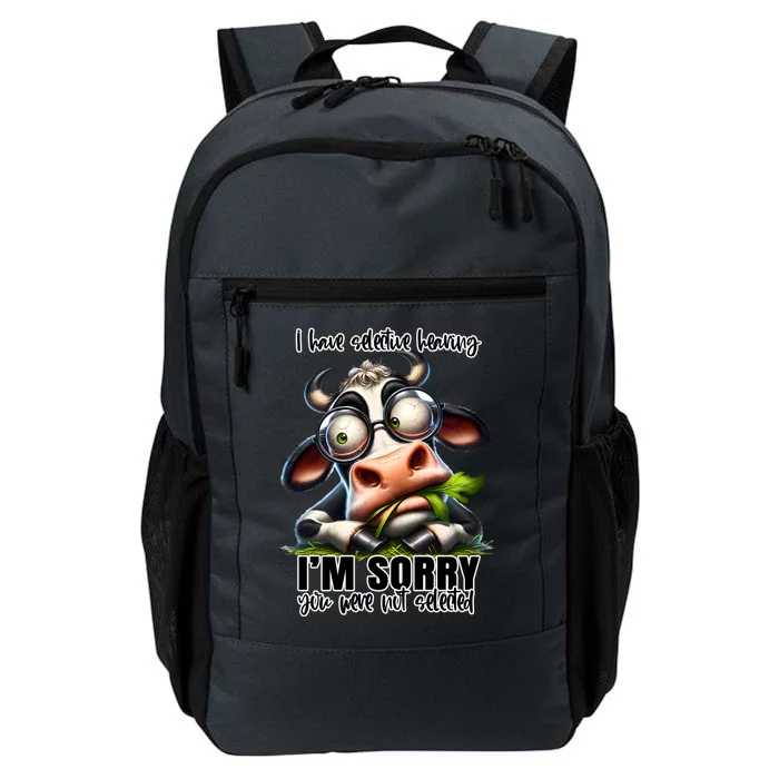 Funny Selective Hearing Sarcastic Cow Daily Commute Backpack