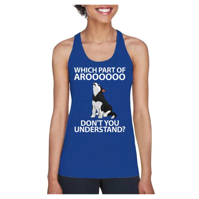 Funny Siberian Husky For Women Puppy Dog Huskies Lover Women's Racerback Tank