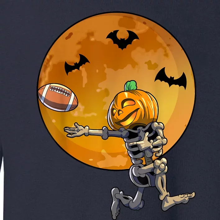 Football Skeleton Halloween Football Halloween Toddler Sweatshirt