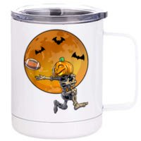 Football Skeleton Halloween Football Halloween 12 oz Stainless Steel Tumbler Cup