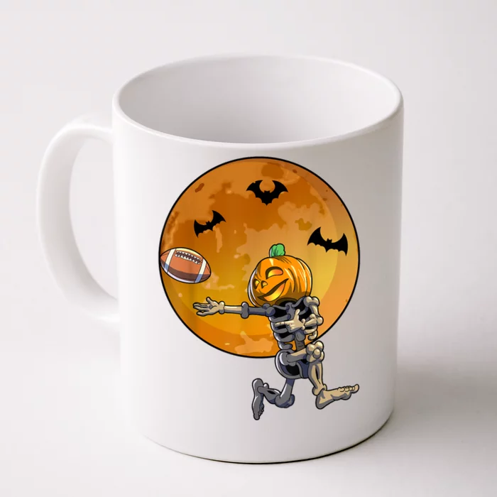 Football Skeleton Halloween Football Halloween Front & Back Coffee Mug