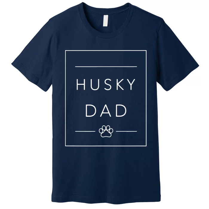 Funny Siberian Husky Lover Dog Dad Minimalist Tee Husky Dad Premium T-Shirt