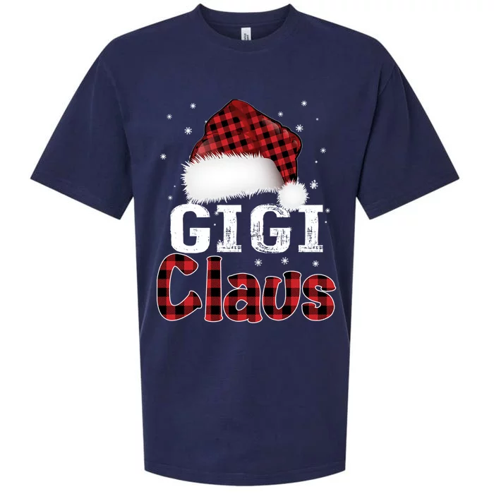 Fun Santa Hat Christmas Costume Family Matching Gigi Claus Gift Sueded Cloud Jersey T-Shirt