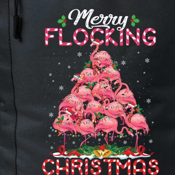 Flamingo Santa Hat Reindeer Xmas Merry Flocking Christmas Gift Daily Commute Backpack