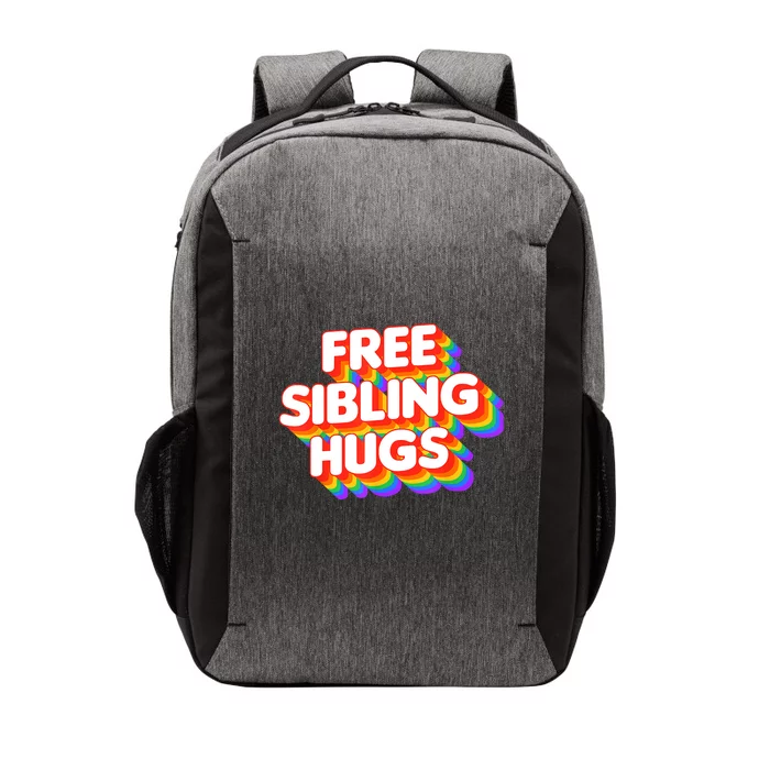 Free Sibling Hugs LGBT Pride Rainbow Gay Vector Backpack