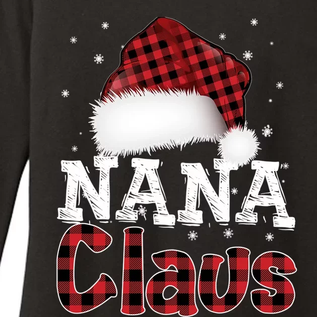 Fun Santa Hat Christmas Costume Family Matching Nana Claus Funny Gift Womens CVC Long Sleeve Shirt