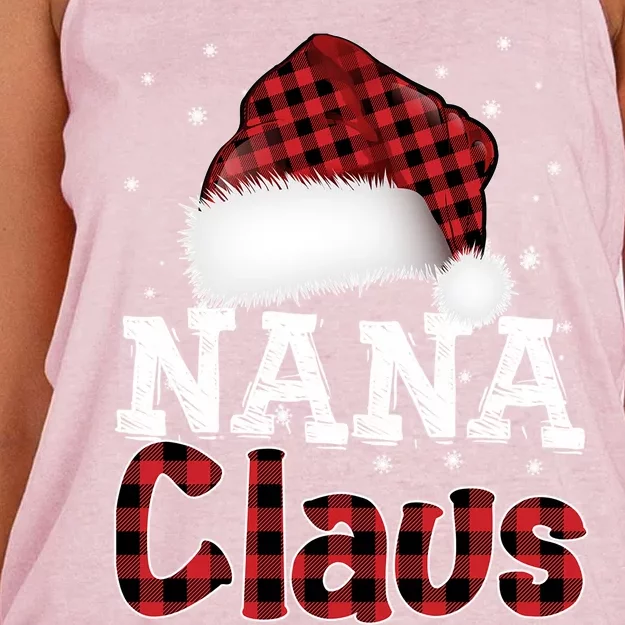 Fun Santa Hat Christmas Costume Family Matching Nana Claus Funny Gift Women's Knotted Racerback Tank