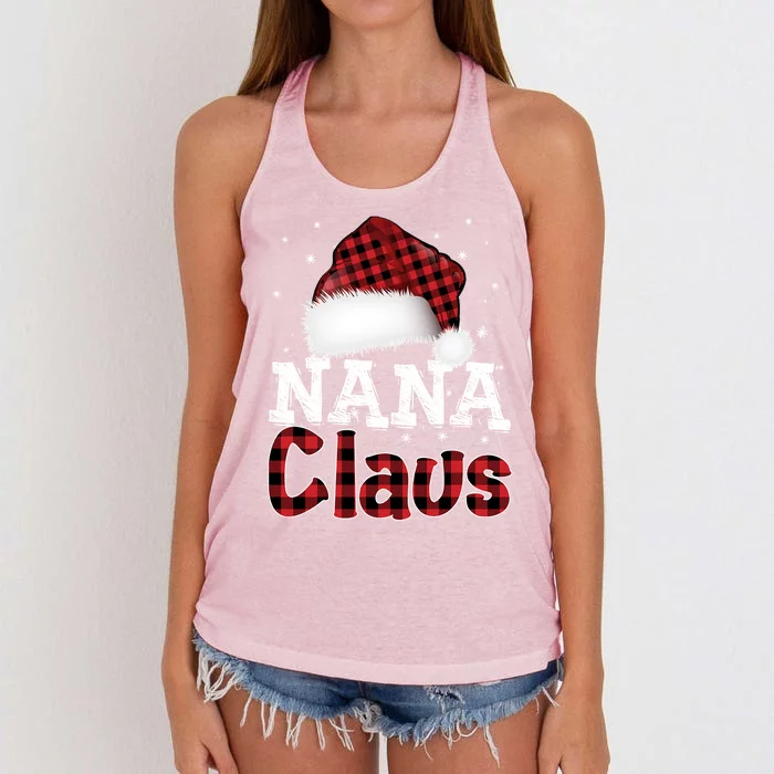 Fun Santa Hat Christmas Costume Family Matching Nana Claus Funny Gift Women's Knotted Racerback Tank