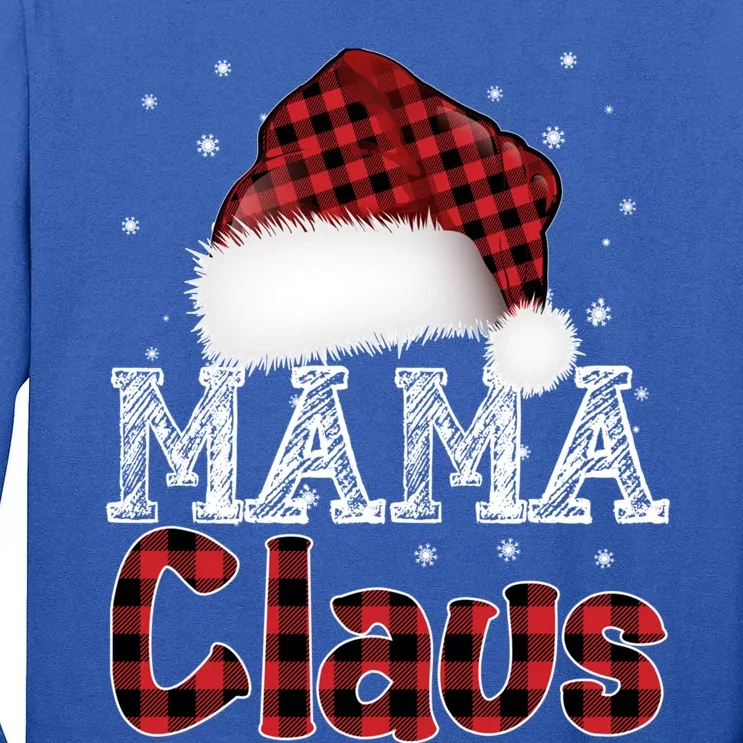 Fun Santa Hat Christmas Costume Family Matching Mama Claus Great Gift Tall Long Sleeve T-Shirt