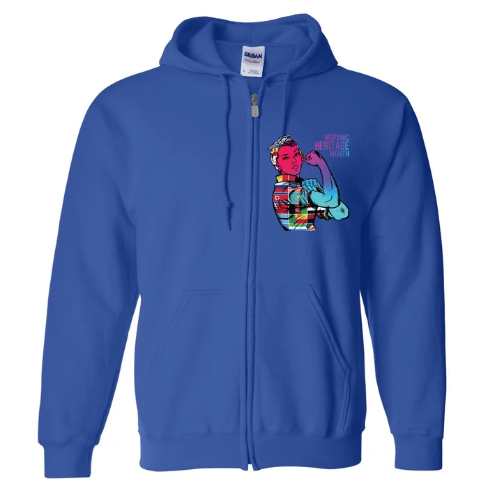 Funny Sarcastic Hispanic Heritage Month Inspired Humor Gift Full Zip Hoodie