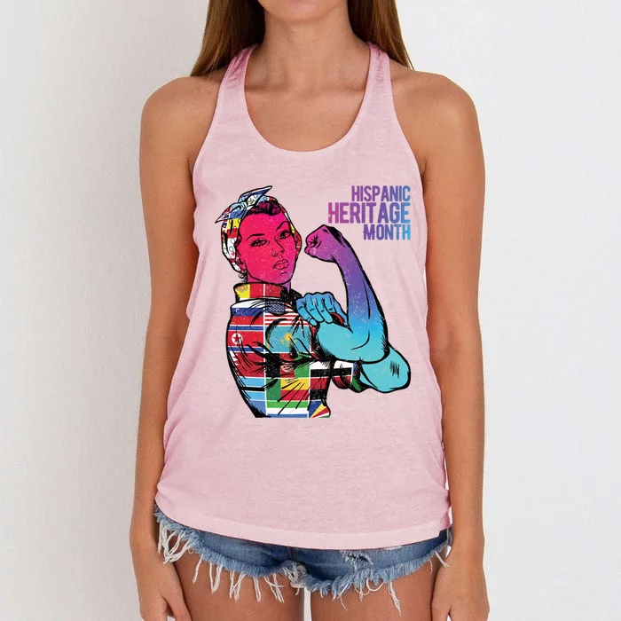 Funny Sarcastic Hispanic Heritage Month Inspired Humor Gift Women's Knotted Racerback Tank