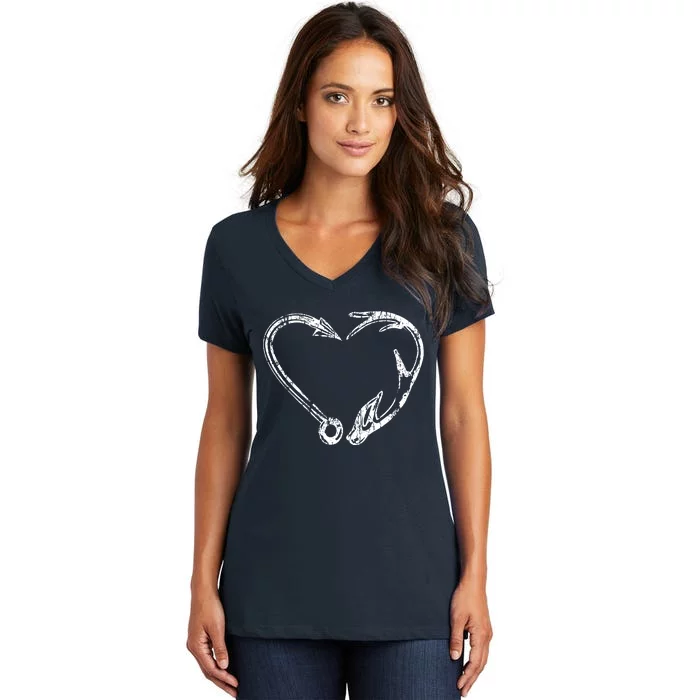 Fishing & Shed Hunter Antler Elk, Deer Hunting Women's V-Neck T-Shirt