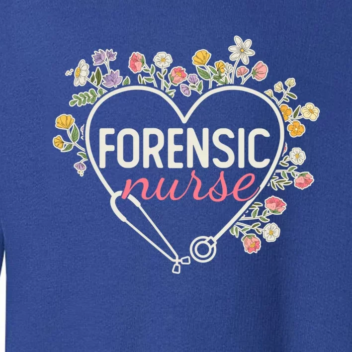 Floral Stethoscope Heart Nursing Forensic Nurse Gift Toddler Sweatshirt