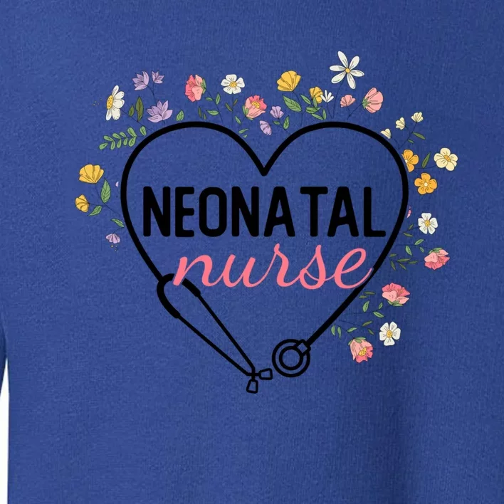 Floral Stethoscope Heart Nursing Neonatal Nurse Gift Toddler Sweatshirt