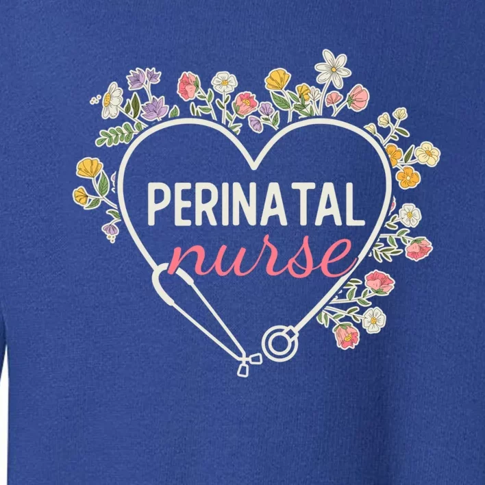 Floral Stethoscope Heart Nursing Perinatal Nurse Gift Toddler Sweatshirt