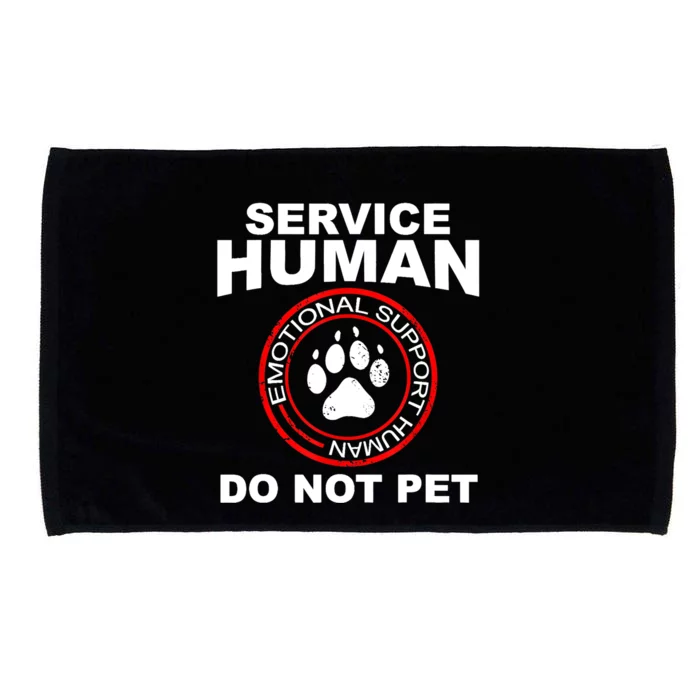 Funny Service Human Gift Funny Dog Owner Emotional Support Human Microfiber Hand Towel