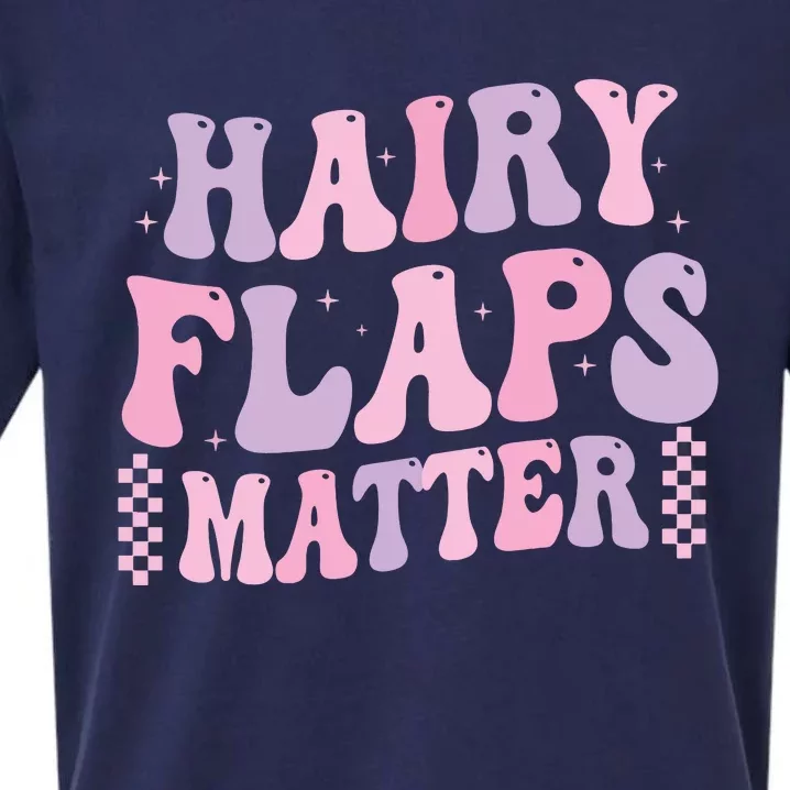 Funny Saying Hairy Flaps Matter Rude Joke Naughty Sueded Cloud Jersey T-Shirt