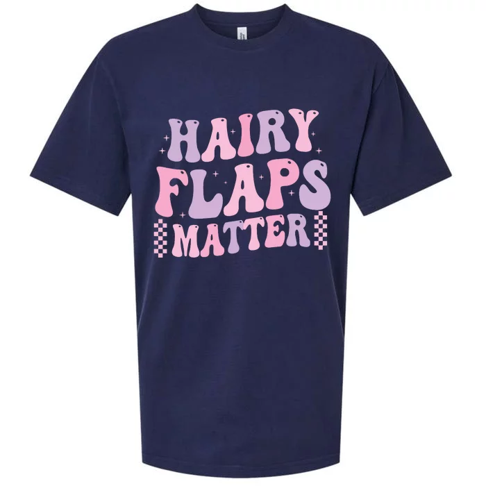 Funny Saying Hairy Flaps Matter Rude Joke Naughty Sueded Cloud Jersey T-Shirt