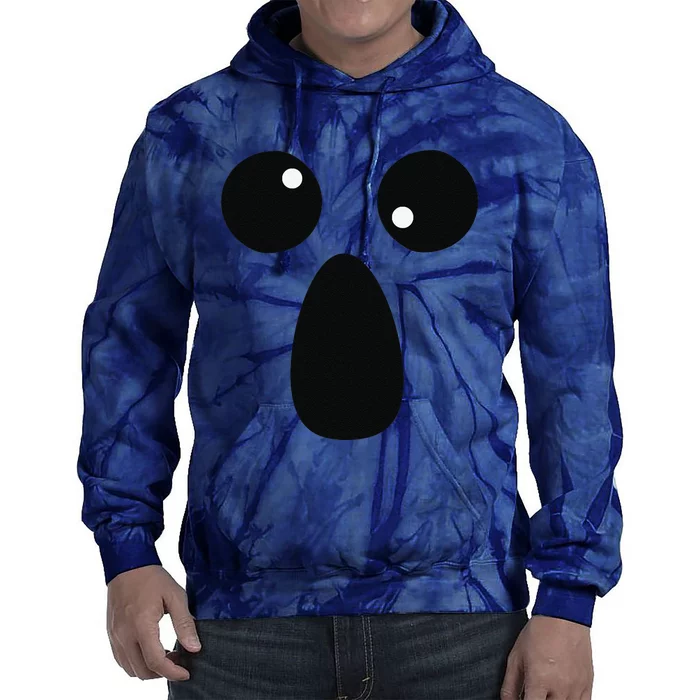 Funny Spooky Halloween Ghost Face Lazy Costume Tie Dye Hoodie