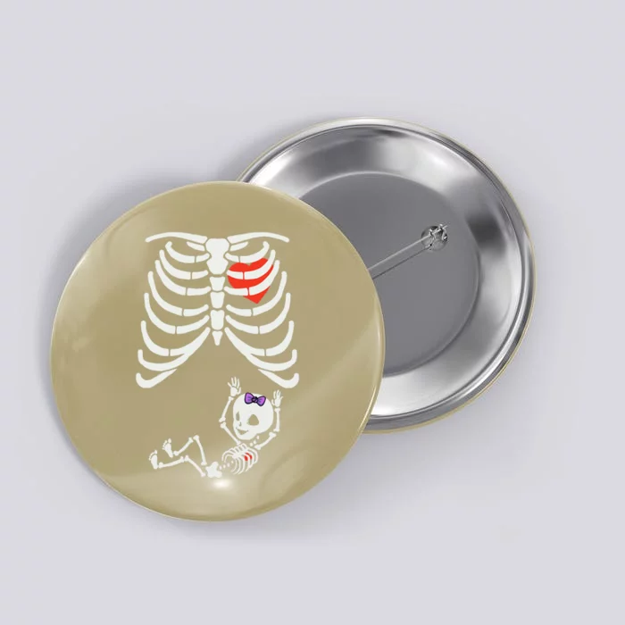 Funny Spooky Halloween Pregnancy Announcement Costume Outfit Button