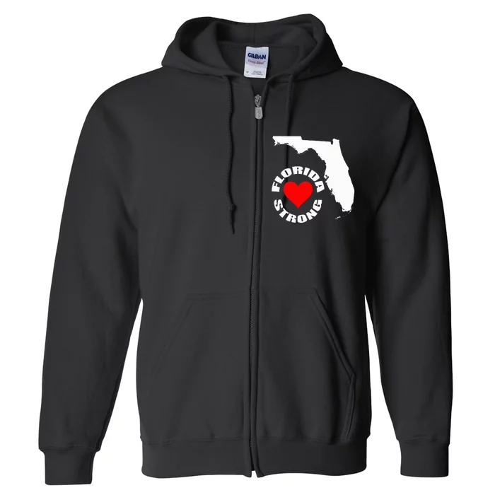 Florida Strong Heart Floridastrong Full Zip Hoodie