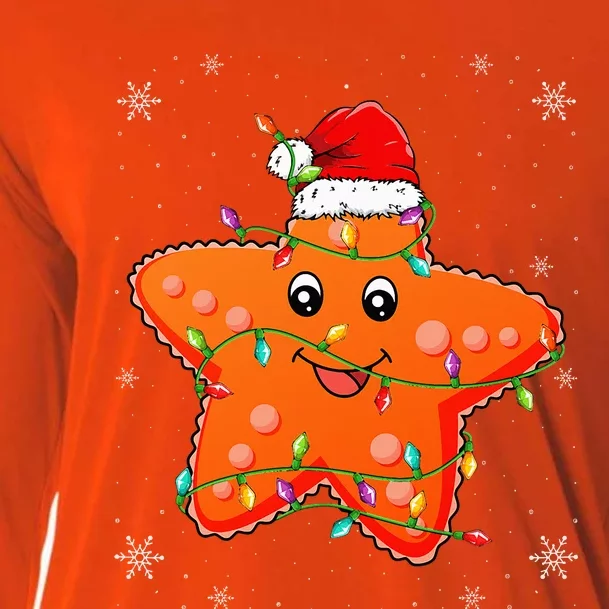 Festive Starfish Holiday Lover Gift Cooling Performance Long Sleeve Crew