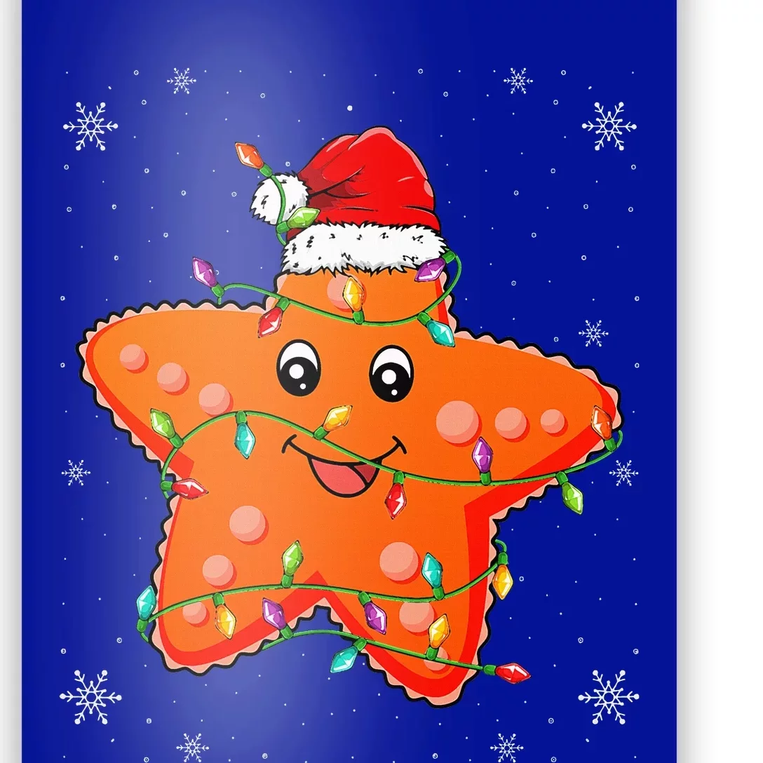 Festive Starfish Holiday Lover Gift Poster