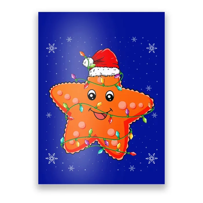 Festive Starfish Holiday Lover Gift Poster