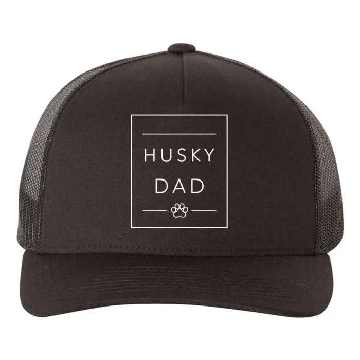 Funny Siberian Husky Lover Dog Dad Minimalist Tee, Husky Dad Yupoong Adult 5-Panel Trucker Hat