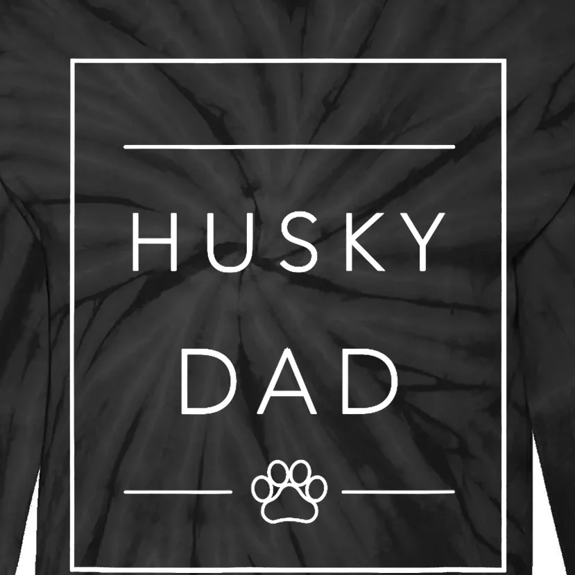 Funny Siberian Husky Lover Dog Dad Minimalist Tee, Husky Dad Tie-Dye Long Sleeve Shirt