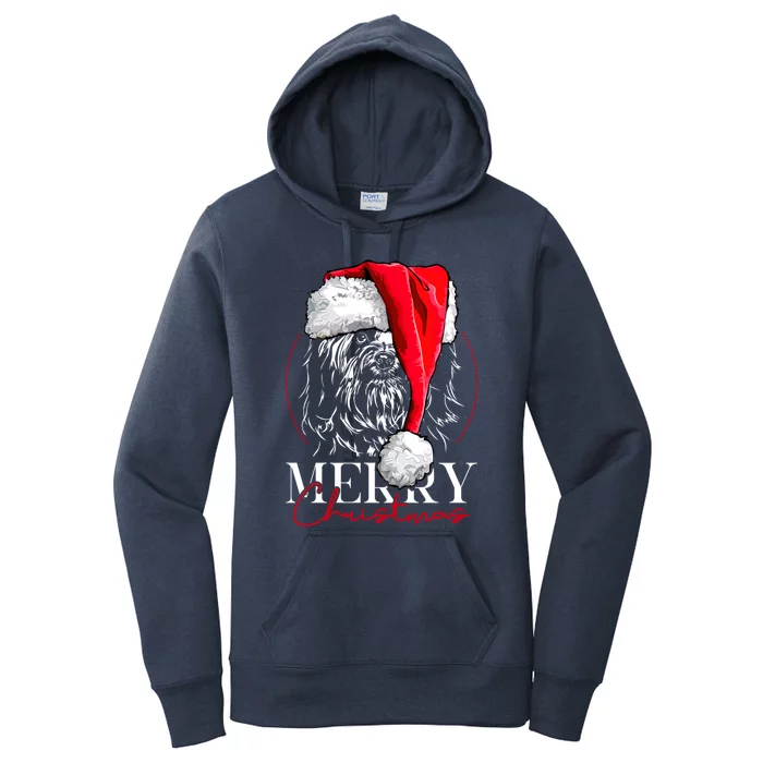 Funny Santa Havanese Merry Christmas Dog Mom Dog Funny Gift Women's Pullover Hoodie